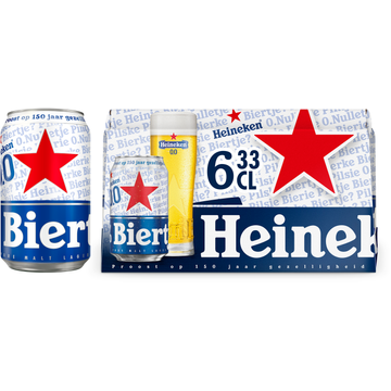 Heineken Premium Pilsener 0.0 Bier Blik 6 x 33cl bestellen? - Bier en ...