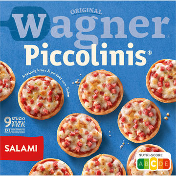 WAGNER Piccolinis mini pizza salami 9 stuks 270g