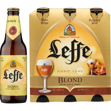 Leffe - Blond Belgisch Abdijbier - Fles - 6 X 300ML Bestellen? - Bier ...