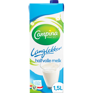 Campina Langlekker Halfvolle Melk 1, 5L Bestellen? - Zuivel, Eieren ...