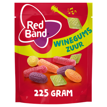 Brace andrageren indrømme Red Band Winegum Zuur Snoep 225g bestellen? - Koek, snoep, chocolade en  chips — Jumbo Supermarkten