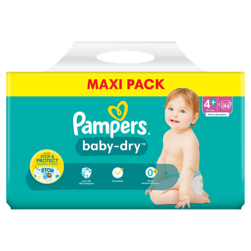 G koppeling gesmolten Pampers Baby-Dry Maat 4+, 94 Luiers bestellen? - Baby, peuter — Jumbo  Supermarkten