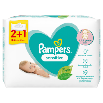 Gearceerd College herstel Pampers Sensitive Babydoekjes x156 bestellen? - Baby, peuter — Jumbo  Supermarkten