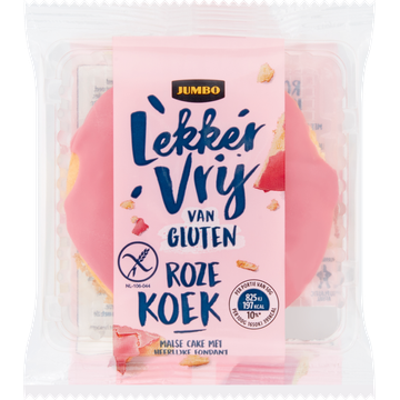 Jumbo Lèkkér Vrij van Gluten Roze Koek 50g bestellen Koek snoep