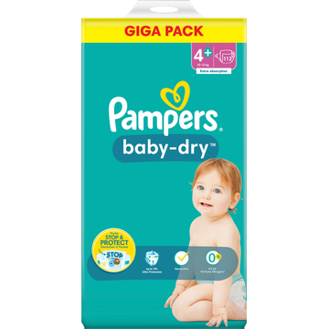 Baby-Dry Maat 4+, 112 Luiers - Baby, peuter — Supermarkten