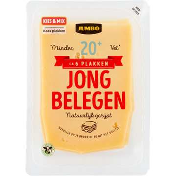 Jumbo Kaas 20+ Jong Belegen Plakken 190g Bestellen? - Vleeswaren, Kaas ...