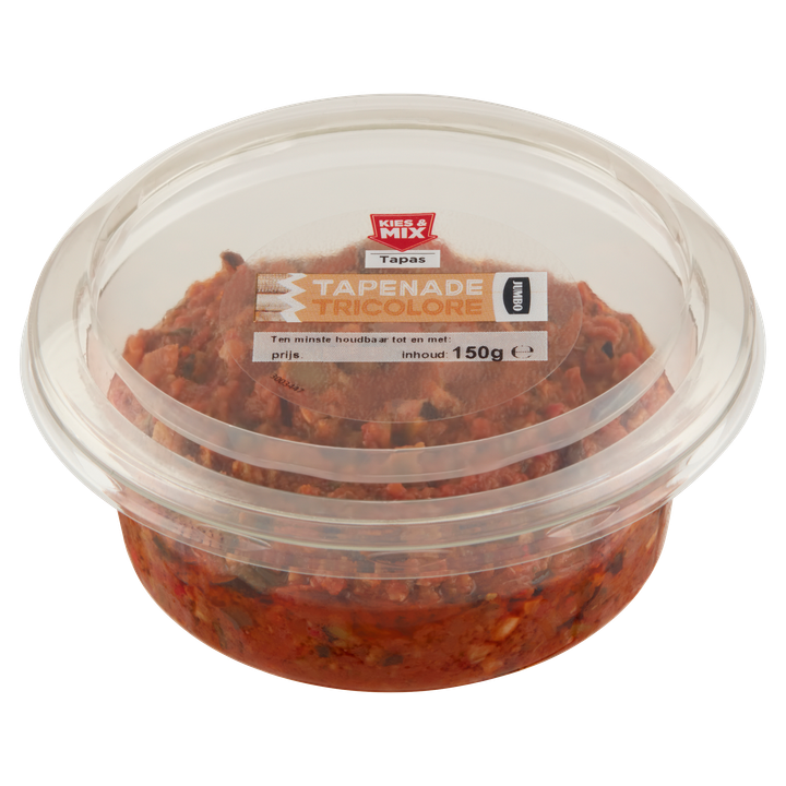 Jumbo Tapenade Tricolore 150g bestellen? Vleeswaren, kaas en tapas — Jumbo Supermarkten